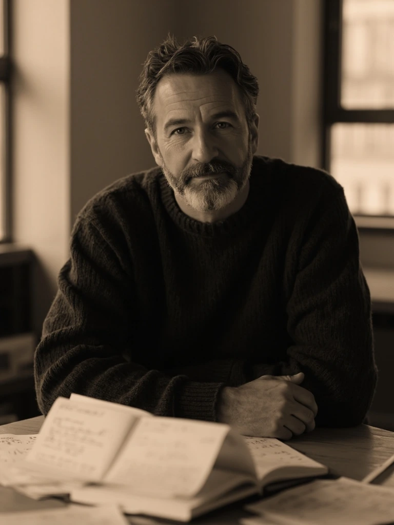 Daniel Martin, photographed at his desk in Brooklyn.